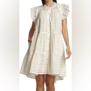Sea New York White Eyelet Dress